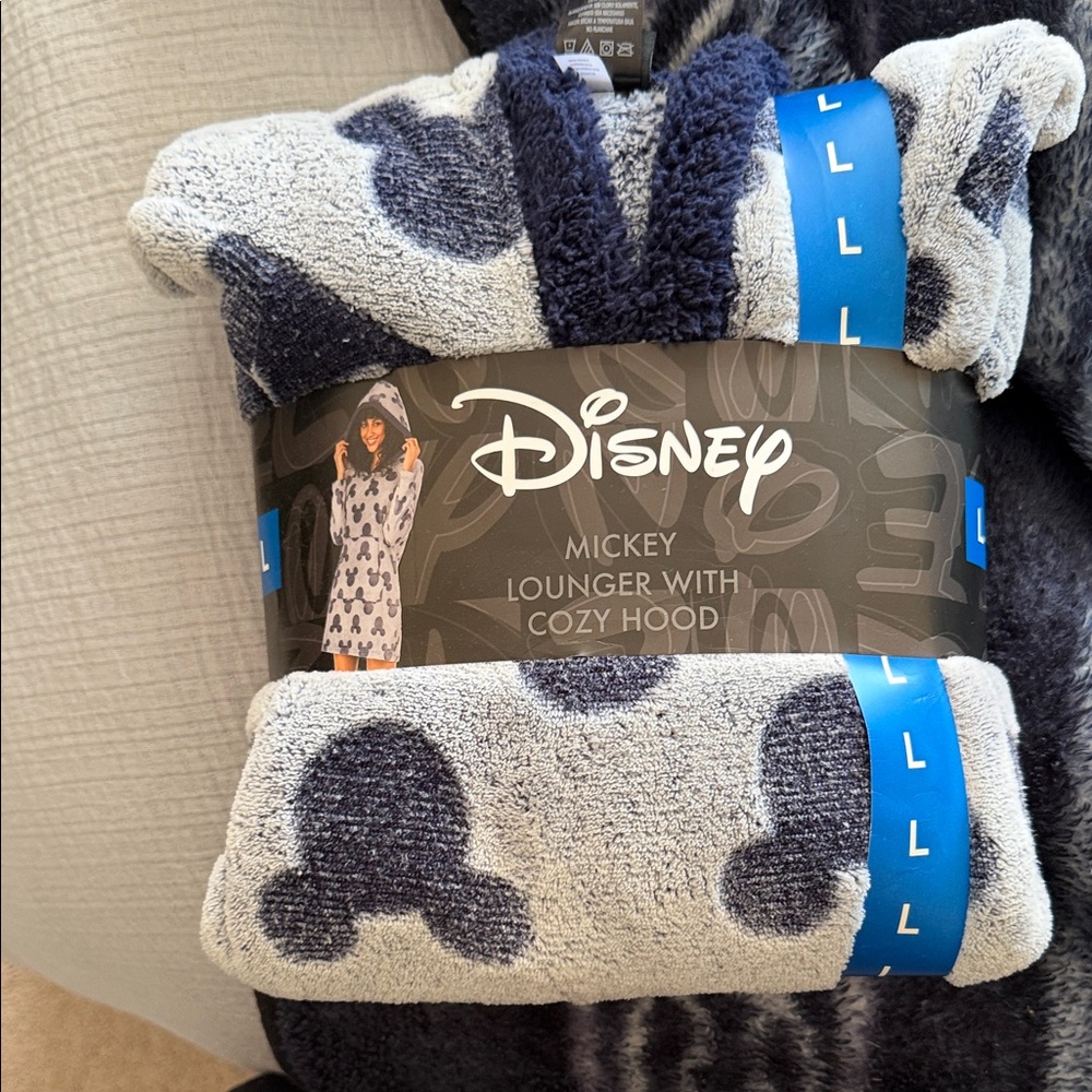 Disney Plush Mickey Lounger in Gray and Navy
